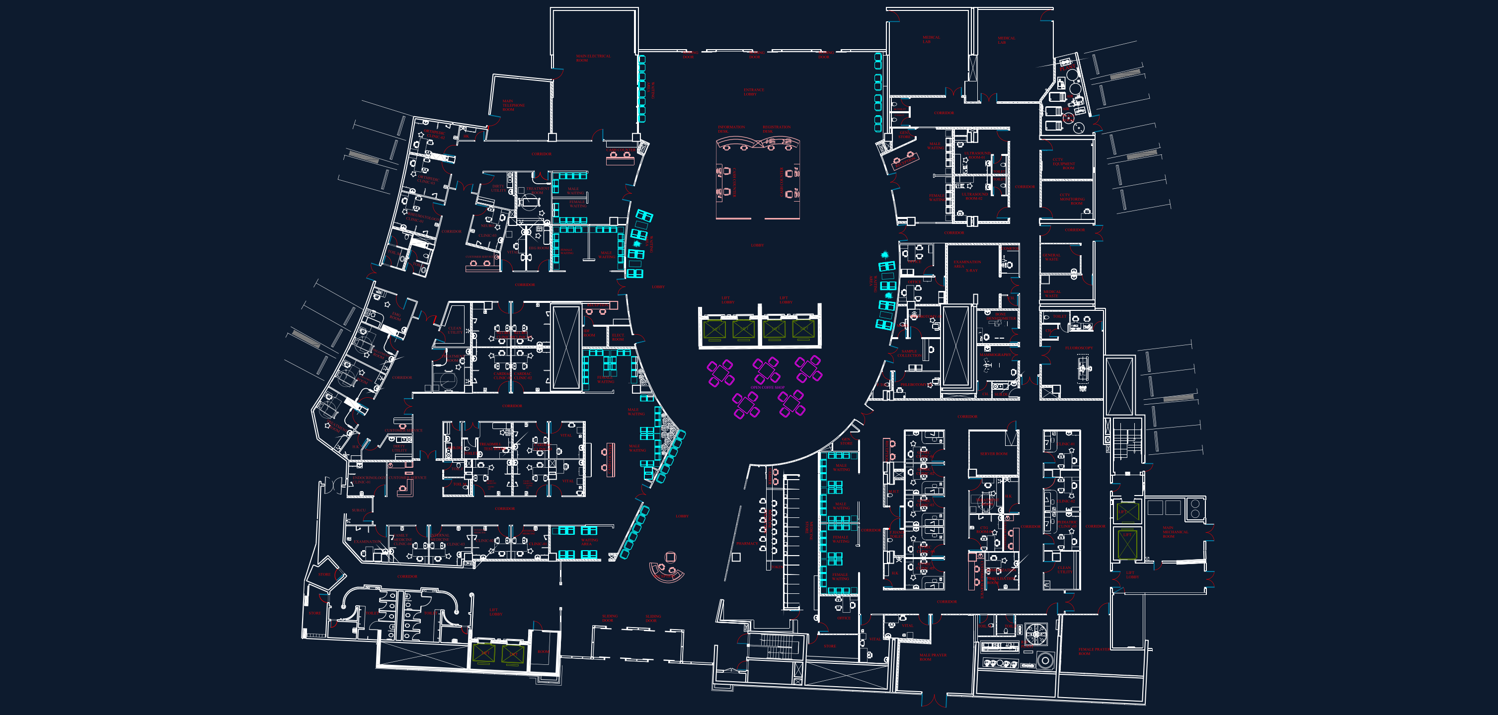Hospital DWG floor plan